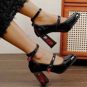 Glass Window Patent Leather Heels 9.5